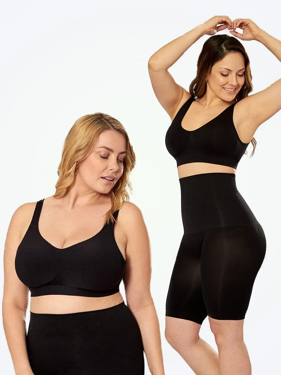 Bundle Truekind® & Shapermint Essentials - 1 Shaping Bra   1 High Waisted Shaper Shorts