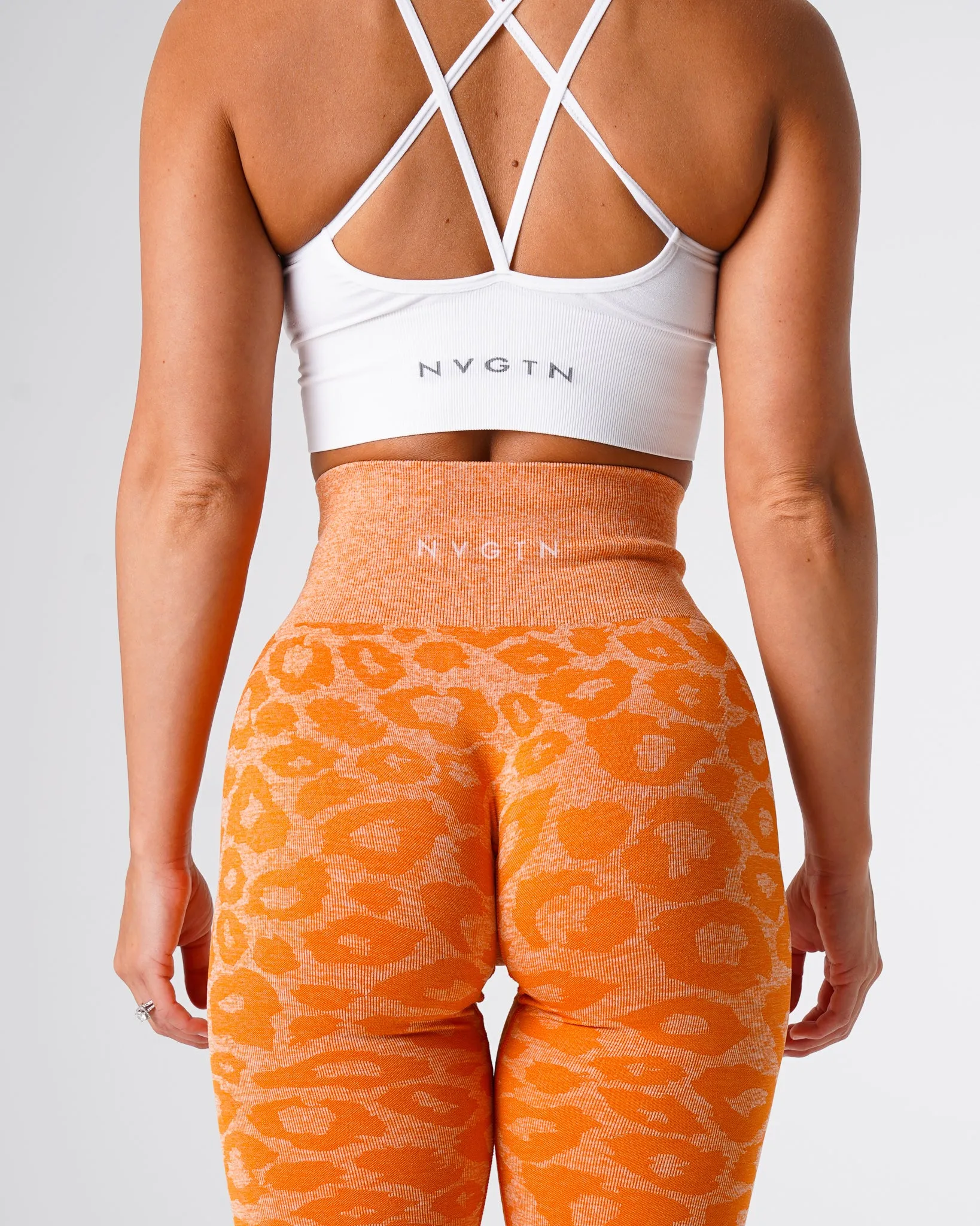 Burnt Orange Leopard Seamless Leggings