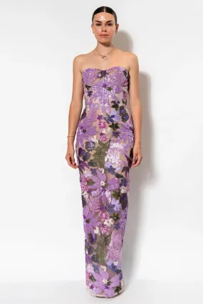 Calista Sequin Embroidered Maxi Dress