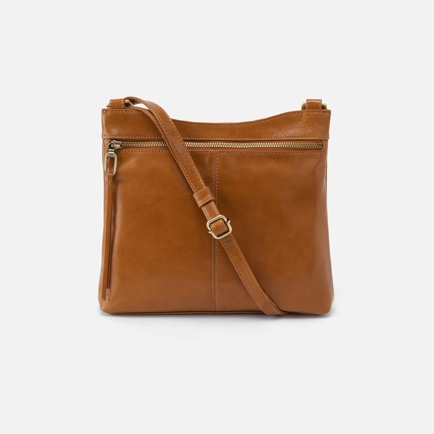 Cambel Crossbody In Polished Leather - Truffle