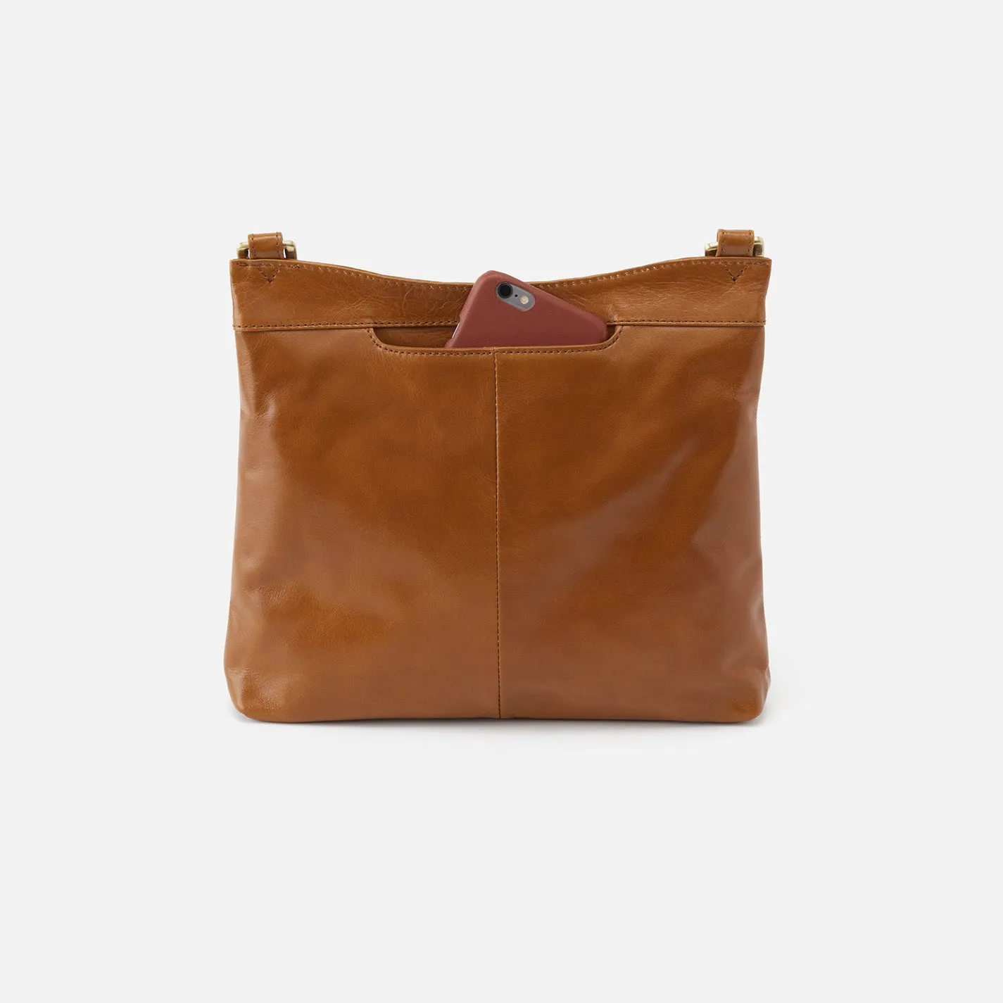 Cambel Crossbody In Polished Leather - Truffle