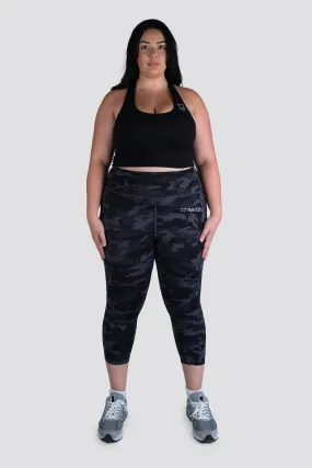 Camo 7/8 Highwaisted Leggings - Black