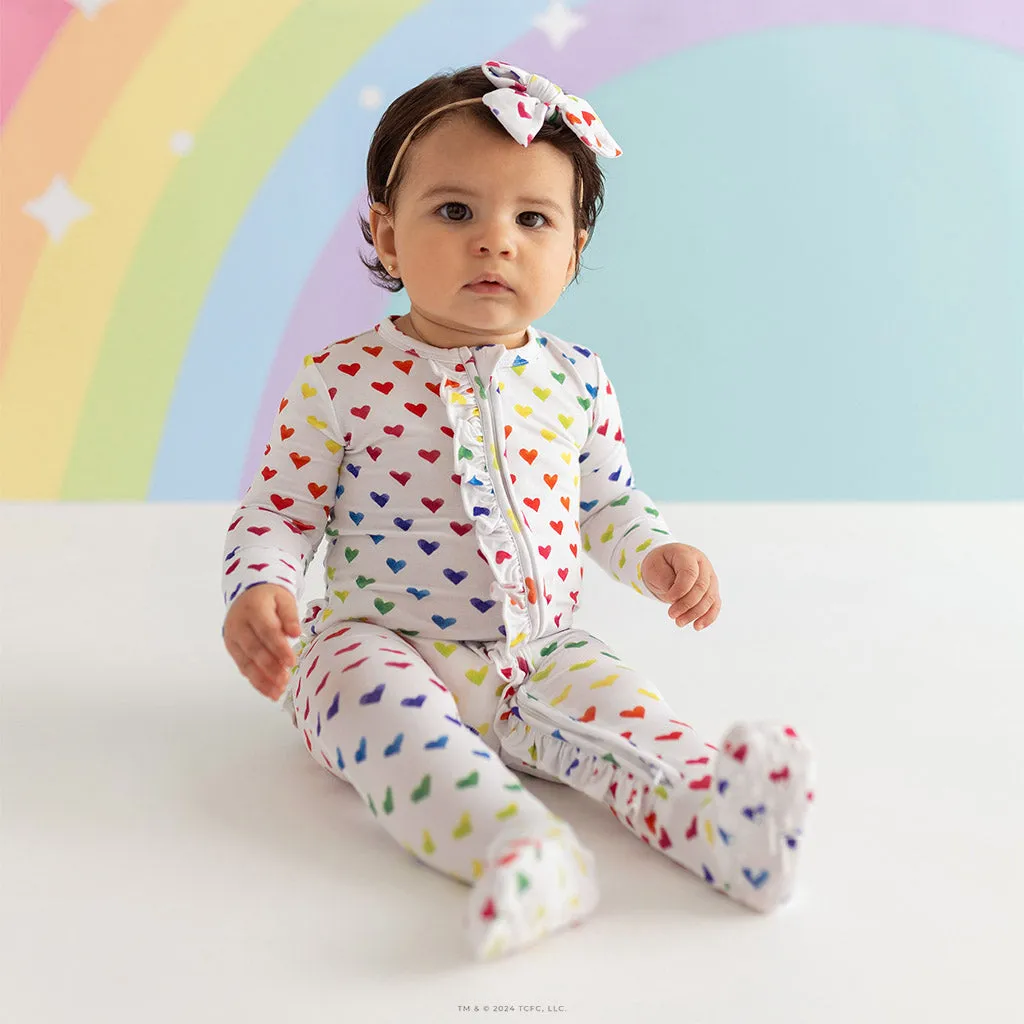 Care Bears™ Rainbow Hearts Footie Ruffled Zippered One Piece