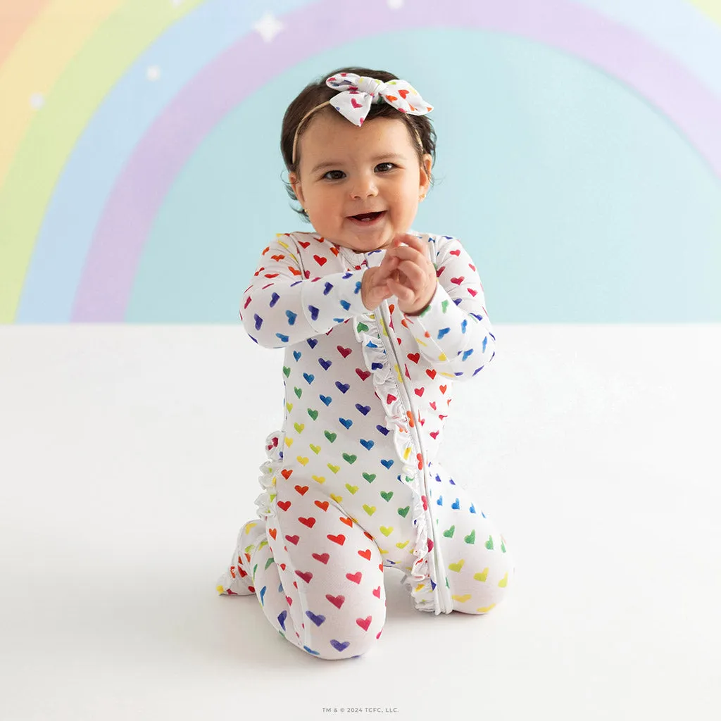 Care Bears™ Rainbow Hearts Footie Ruffled Zippered One Piece