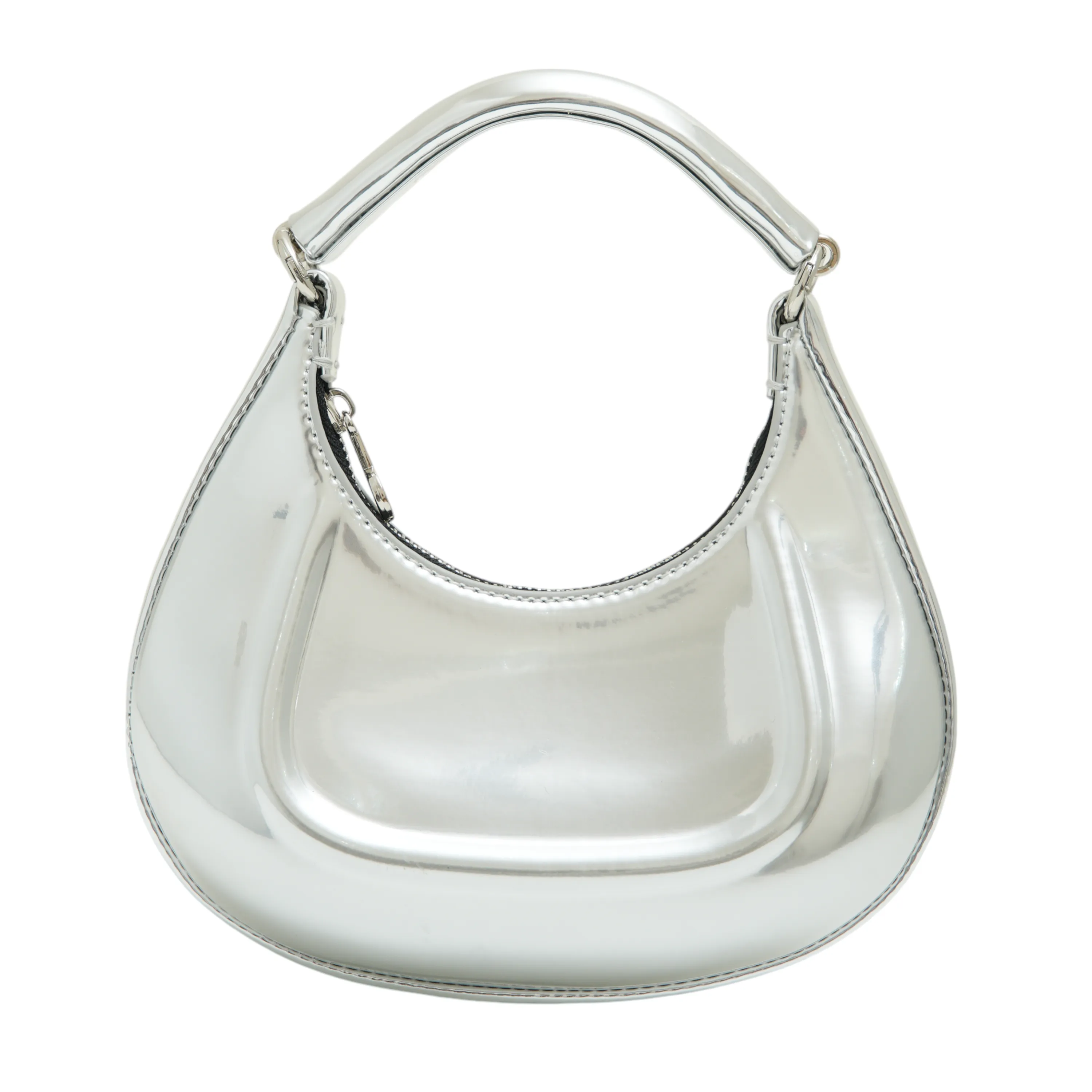 Chokore Metallic Half Moon Bag (Silver)