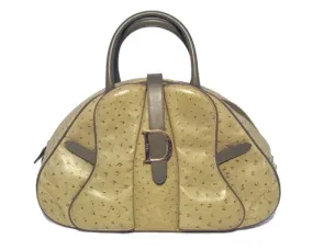 Christian Dior Green Ostrich Leather Handbag