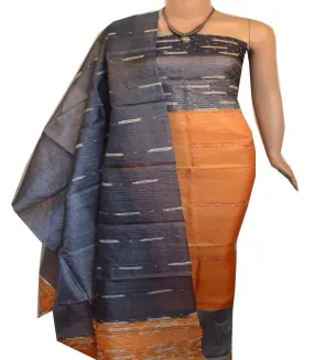 Churidar Material: Top in Tussar Silk, Dupatta in Tussar Silk and Bottom in Cotton Silk (Un-stitched) -190100187