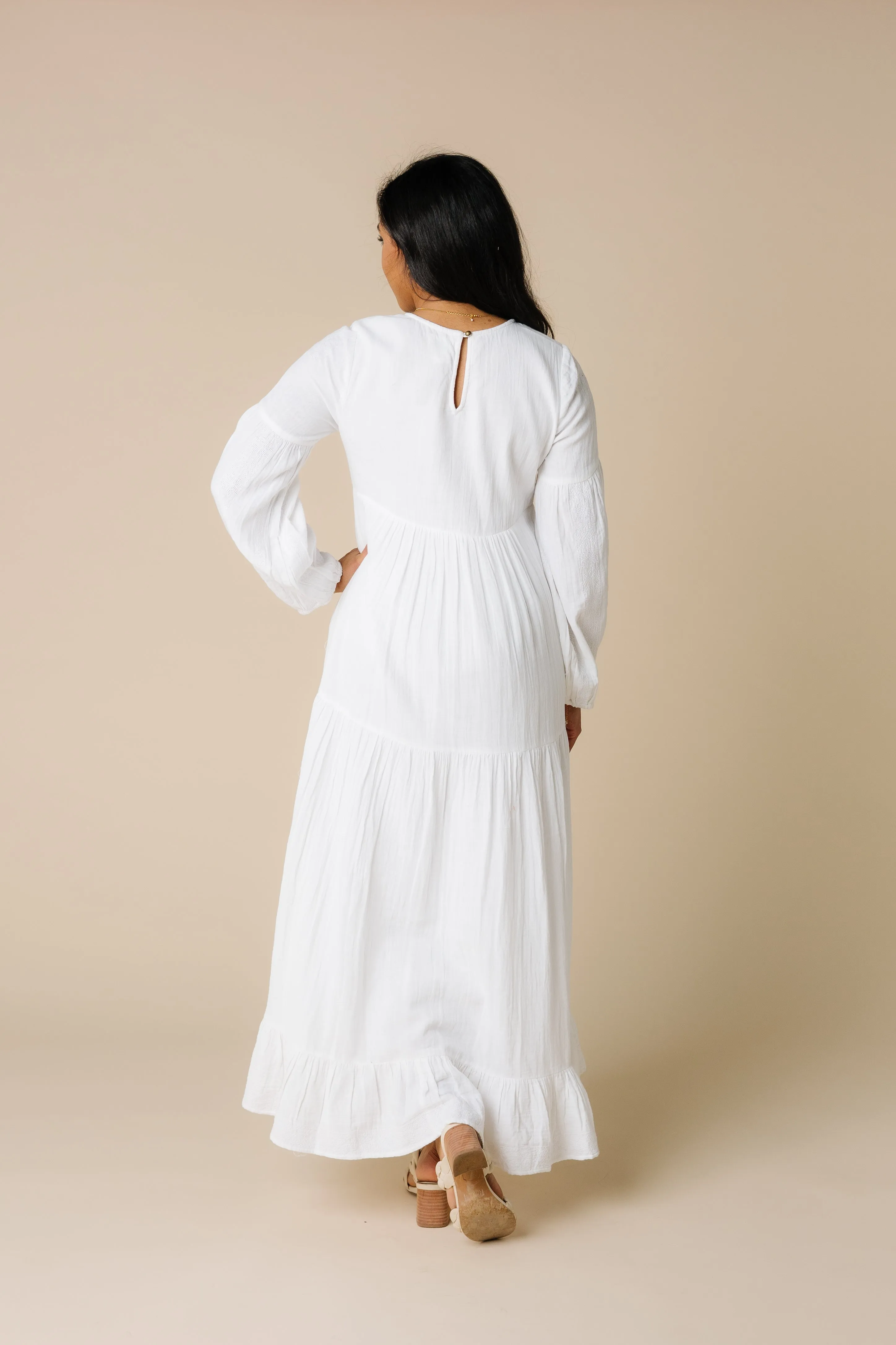 Citrus Miranda Embroidered White Dress