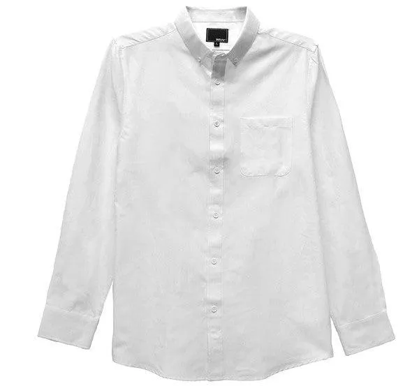 Classic Solid Color Casual Long Sleeve Shirts Men