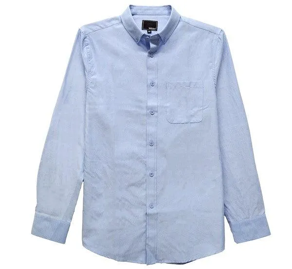 Classic Solid Color Casual Long Sleeve Shirts Men