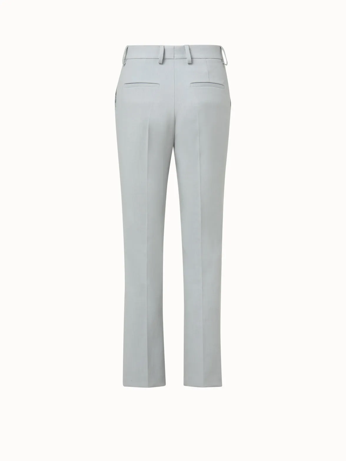 Cropped Pants with Straight Leg in Techno Stretch Gabardine