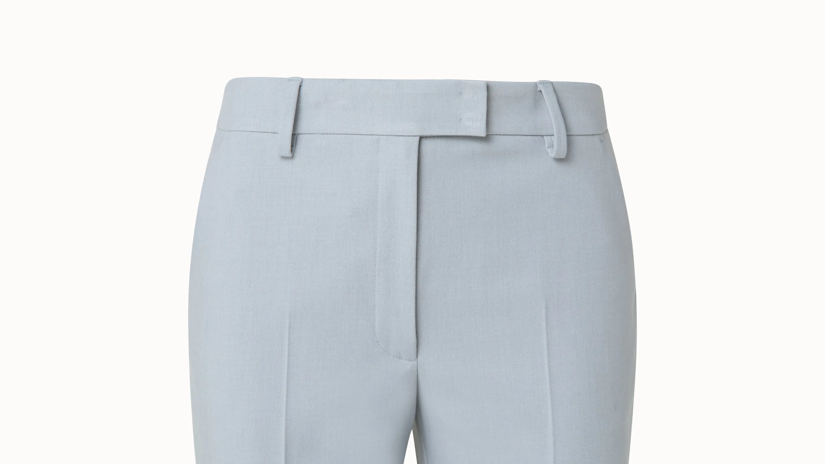 Cropped Pants with Straight Leg in Techno Stretch Gabardine