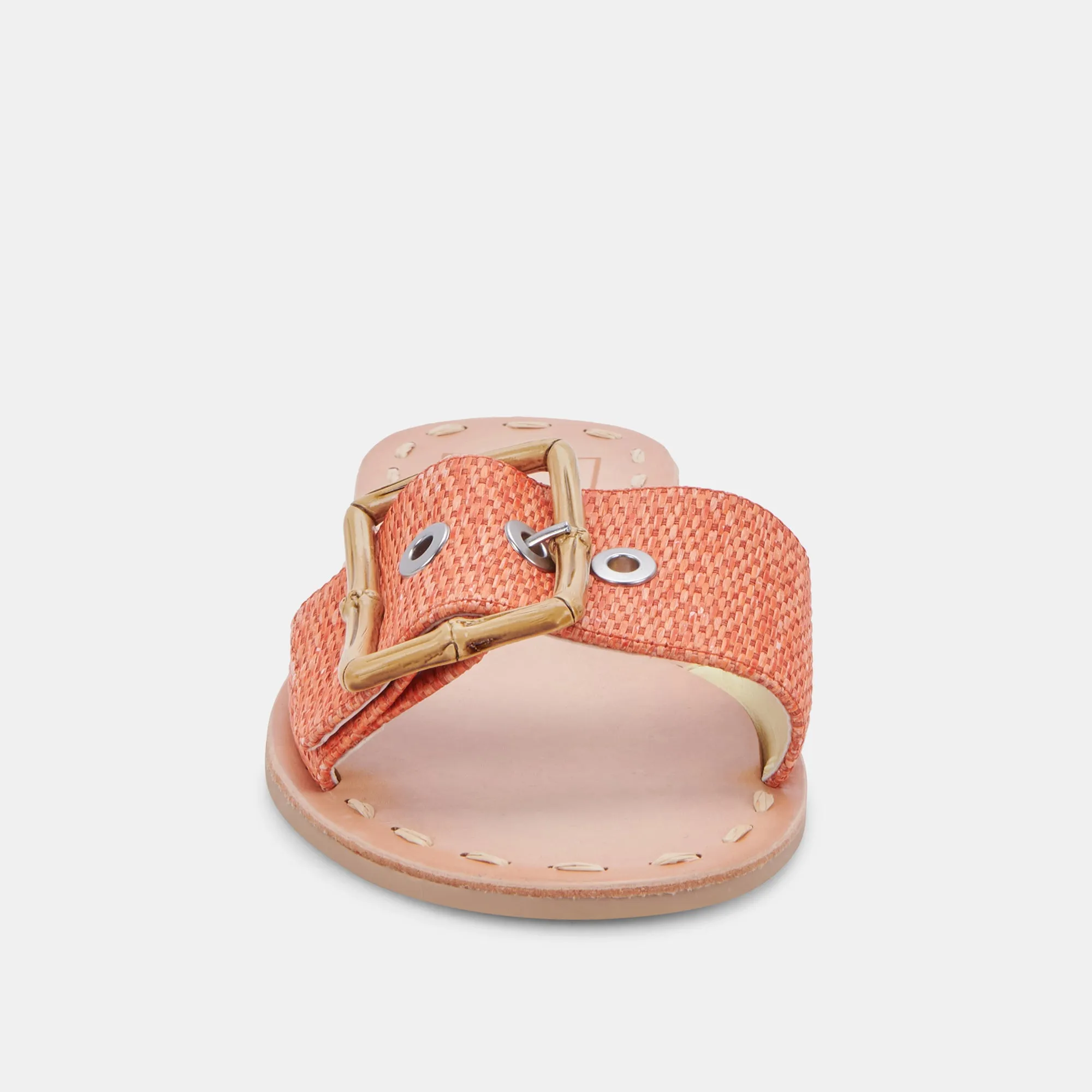 DASA SANDALS ORANGE RAFFIA