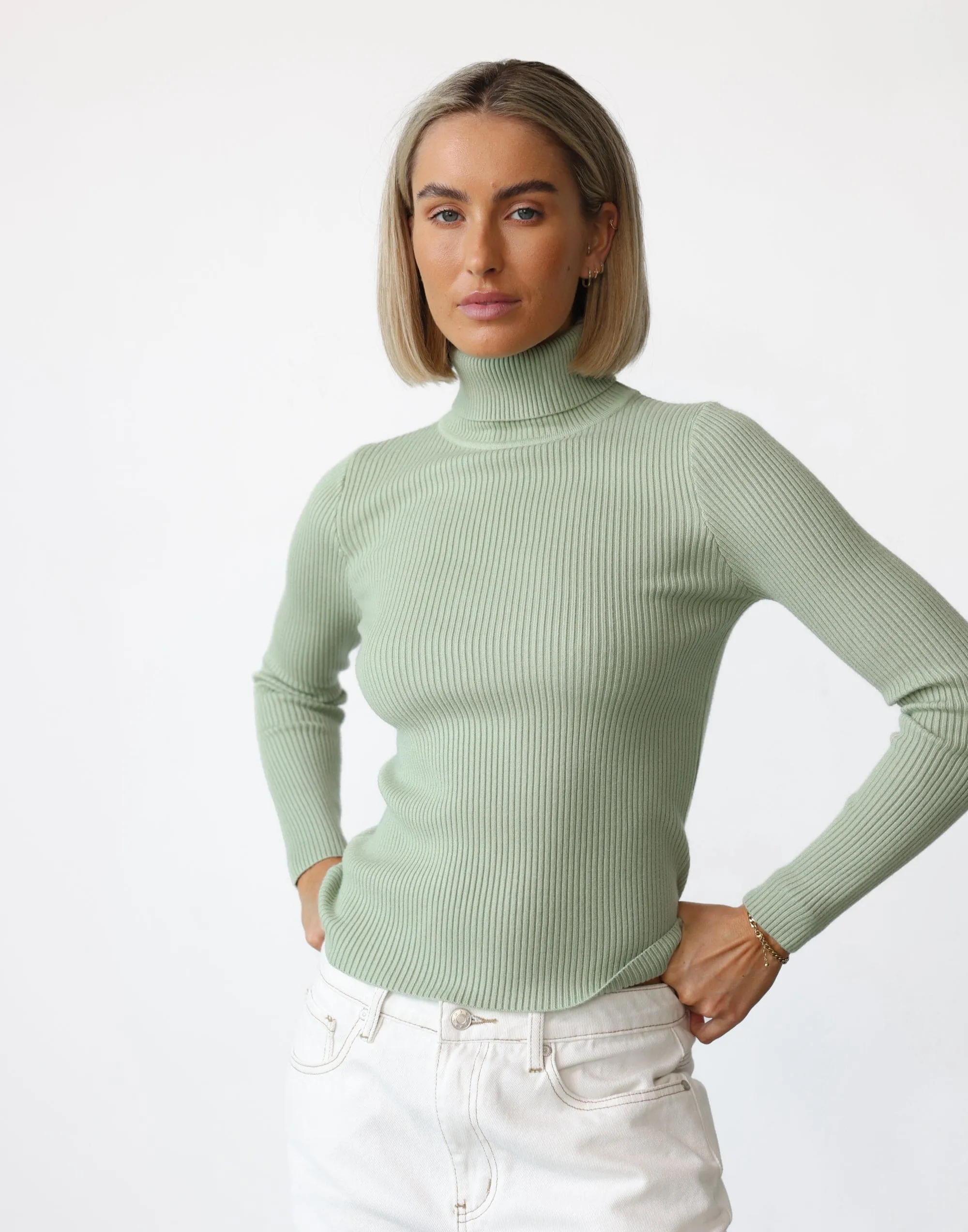 Davison Long Sleeve Top (Sage)