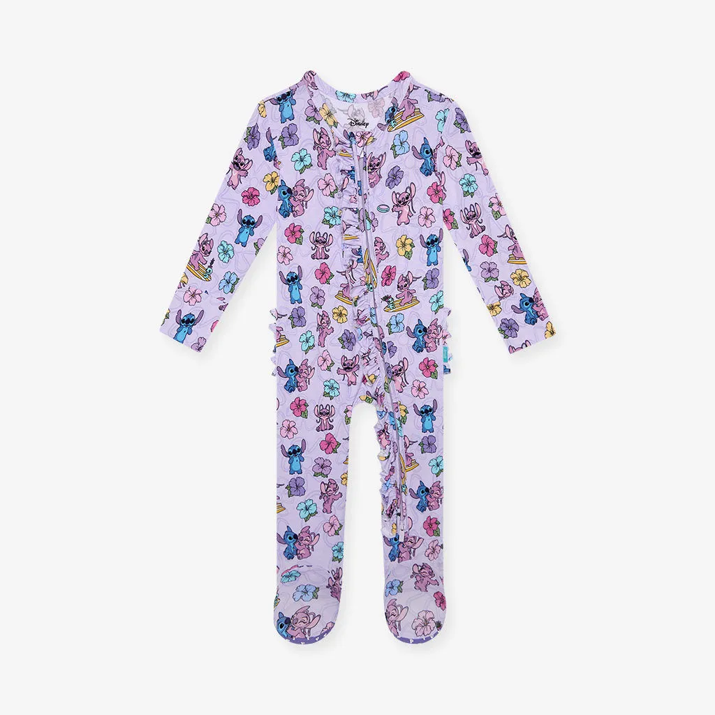 Disney Tropical Angel Footie Ruffled Zippered One Piece