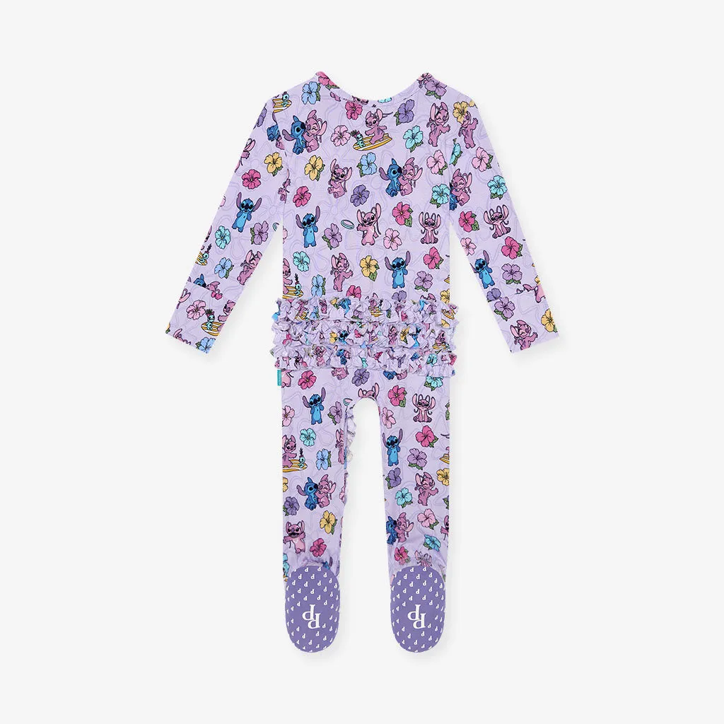 Disney Tropical Angel Footie Ruffled Zippered One Piece