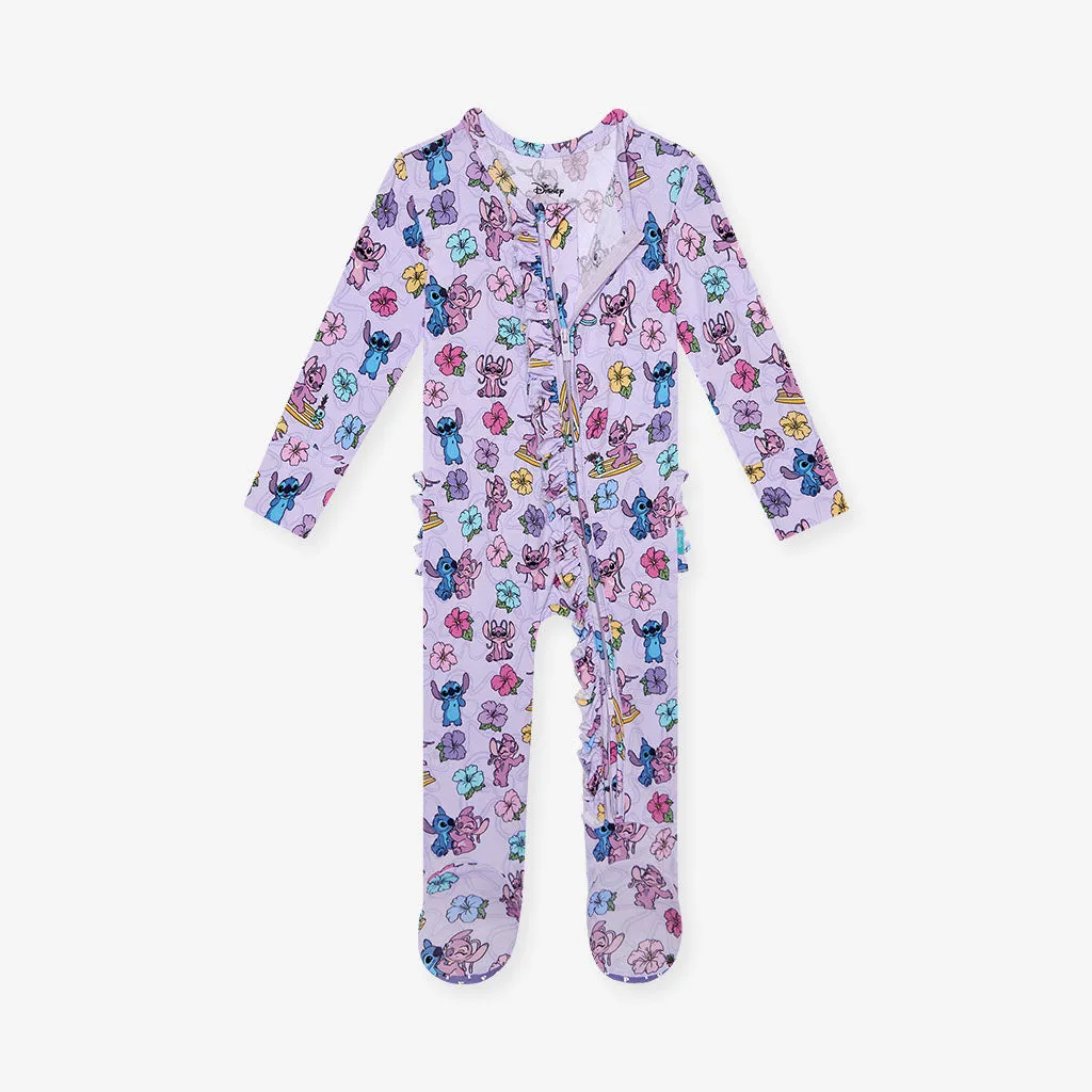 Disney Tropical Angel Footie Ruffled Zippered One Piece