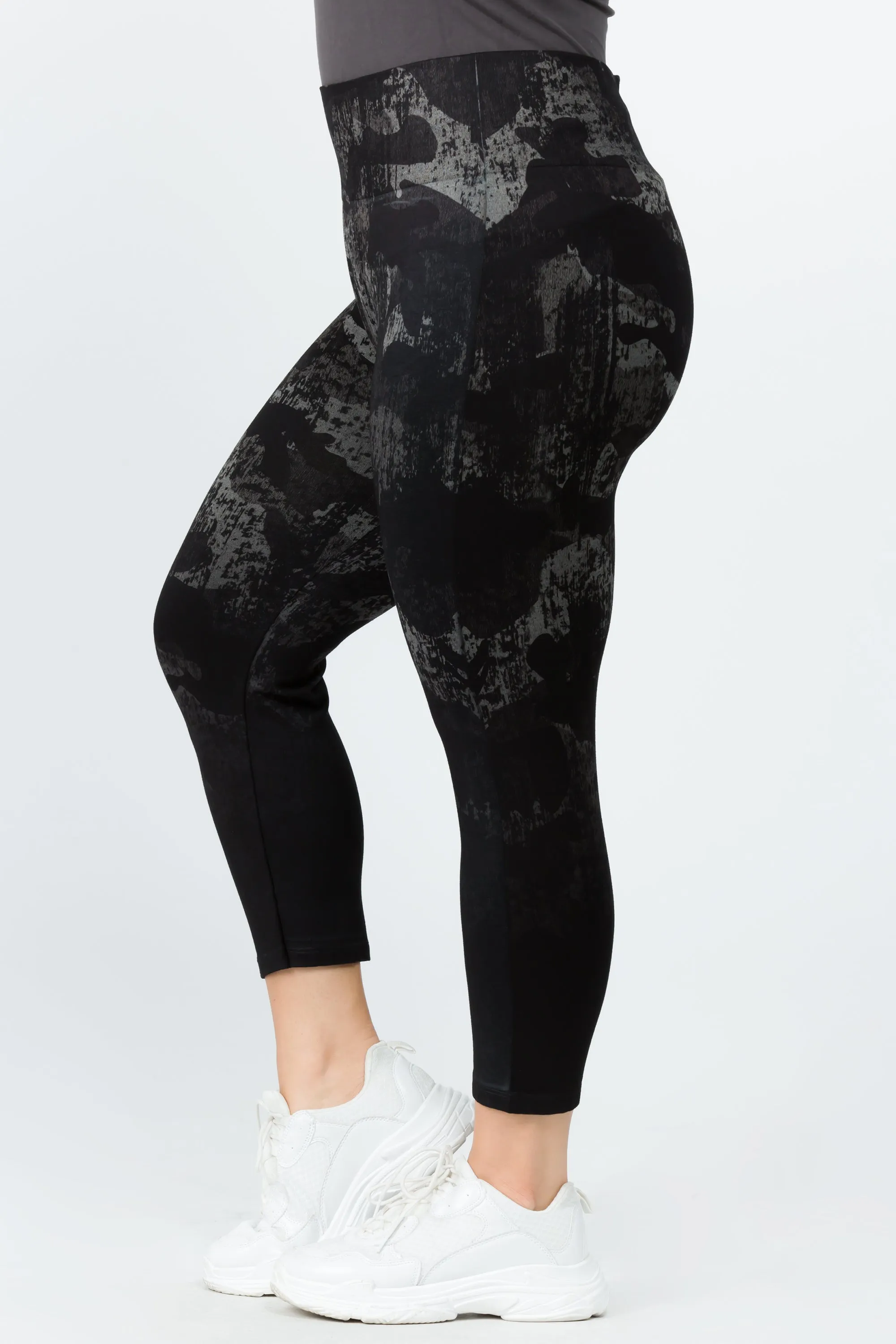 Distressed Ombre Camo Leggings