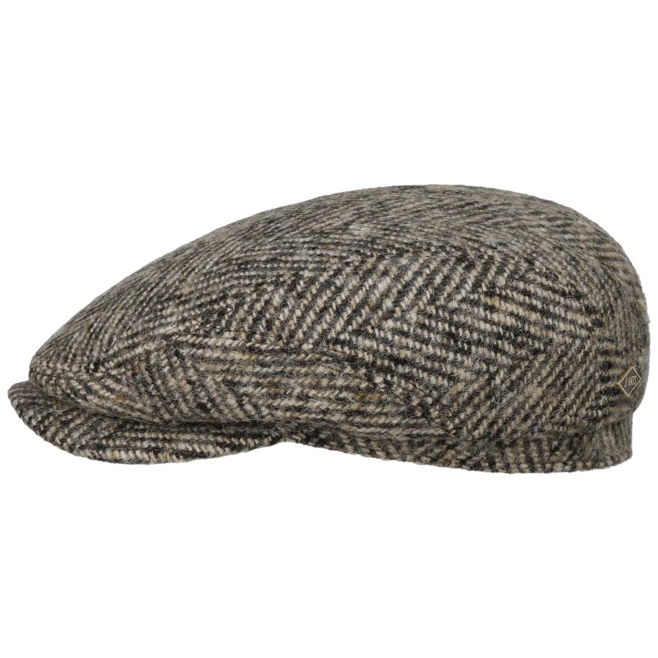 Driver Cap Herringbone Virgin Wool by JJ Hats