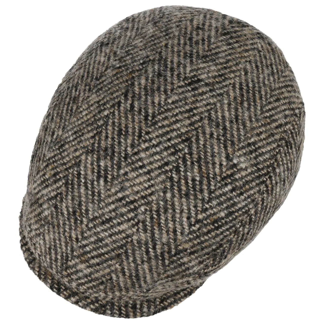 Driver Cap Herringbone Virgin Wool by JJ Hats