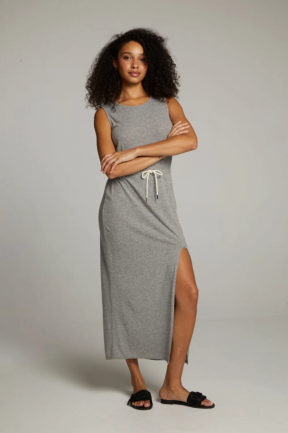 Durangoo Streaky Grey Maxi Dress