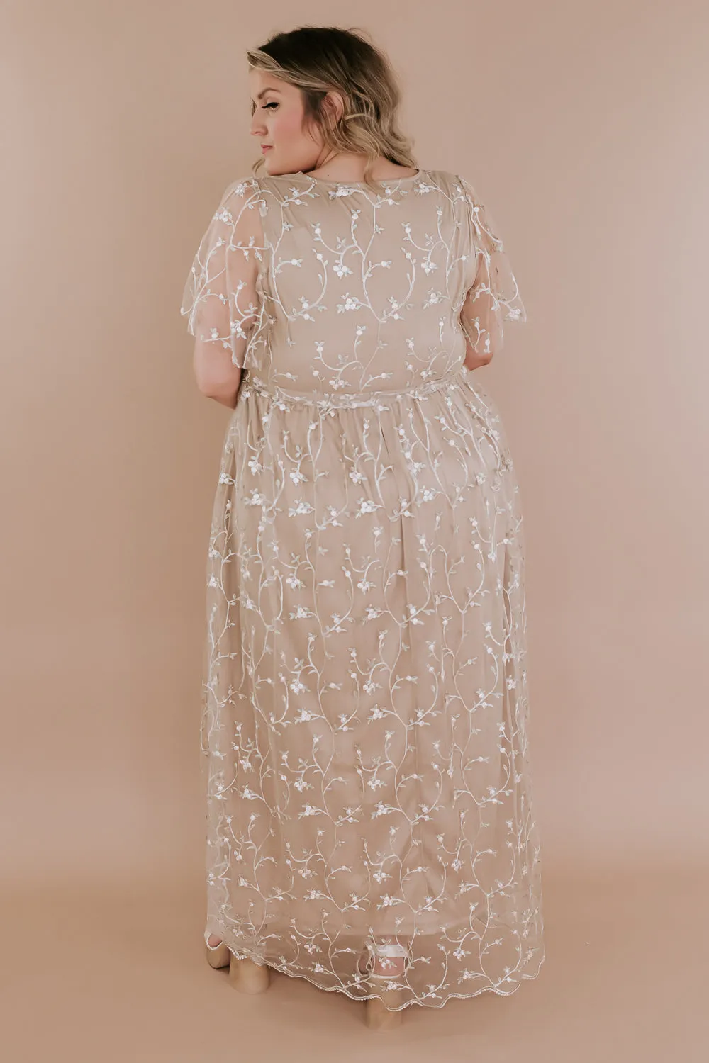 ECB Exclusive: Dreamy Floral Embroidered Maxi Dress