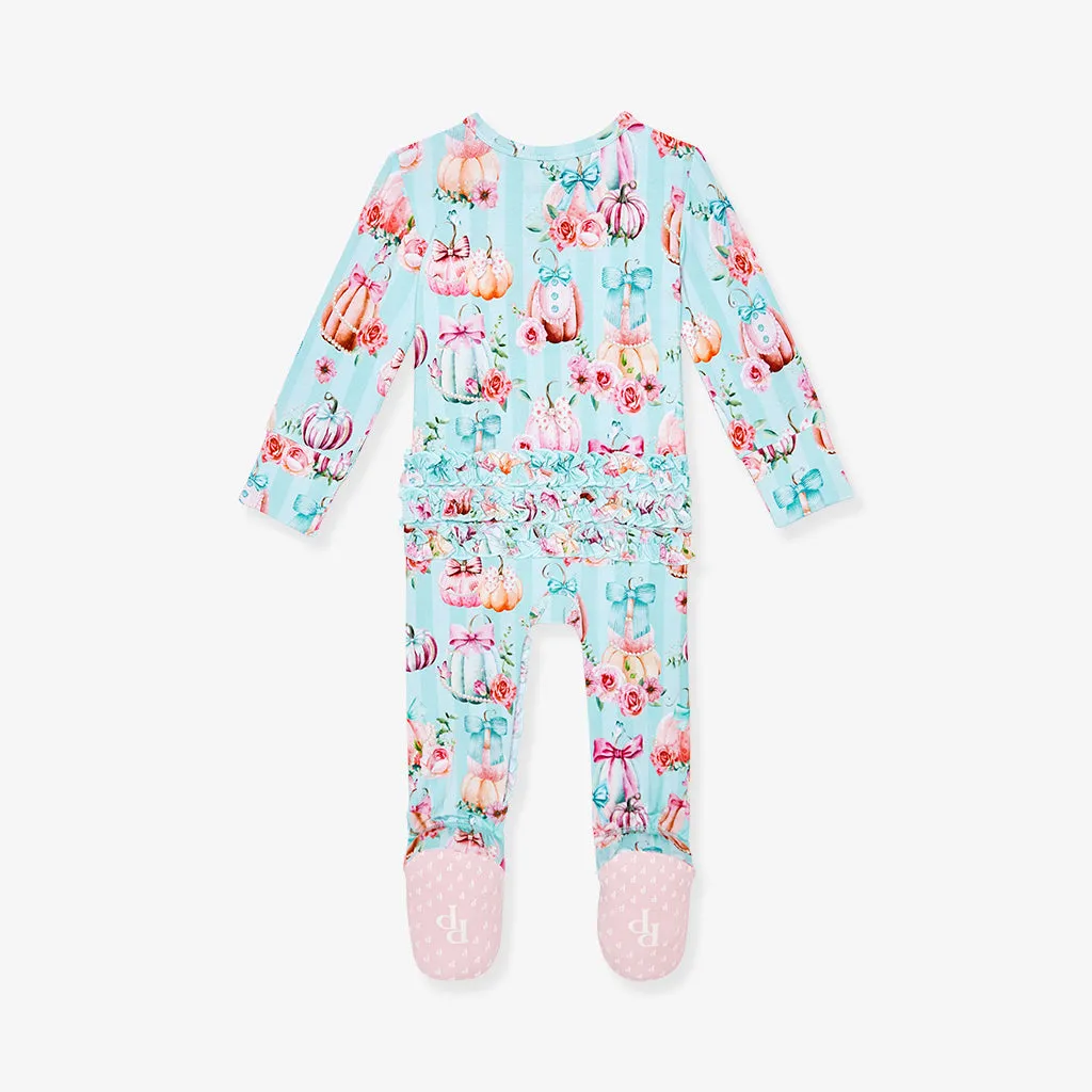 Edie Footie Ruffled Zippered One Piece