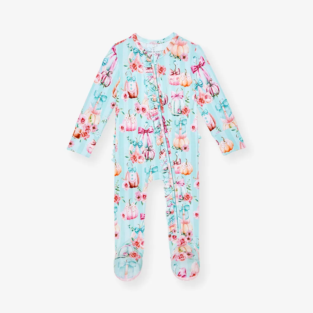 Edie Footie Ruffled Zippered One Piece