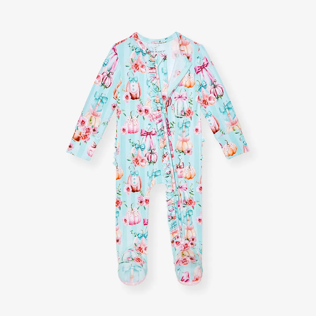 Edie Footie Ruffled Zippered One Piece