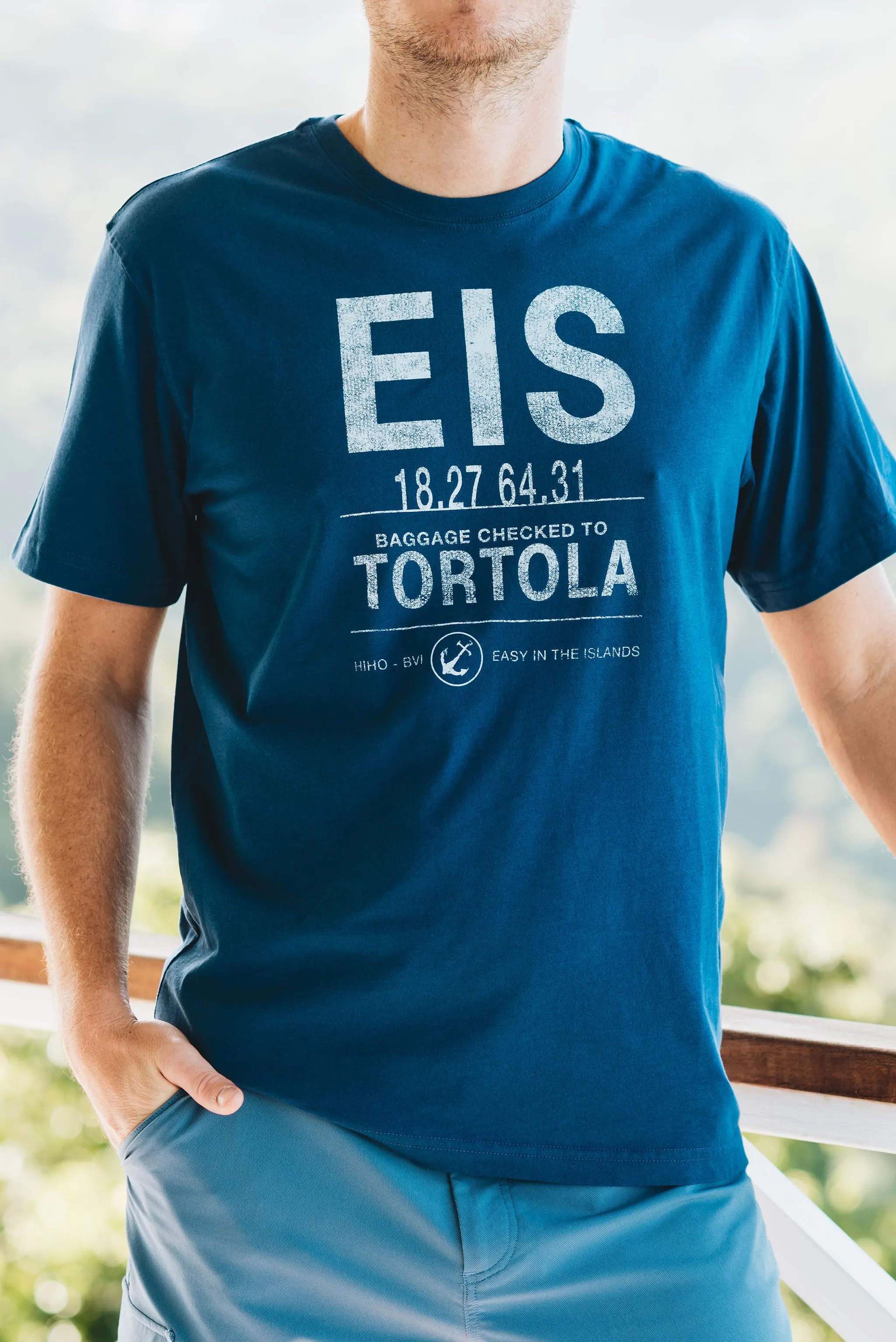 EIS Airport Code T-Shirt - Racing Blue