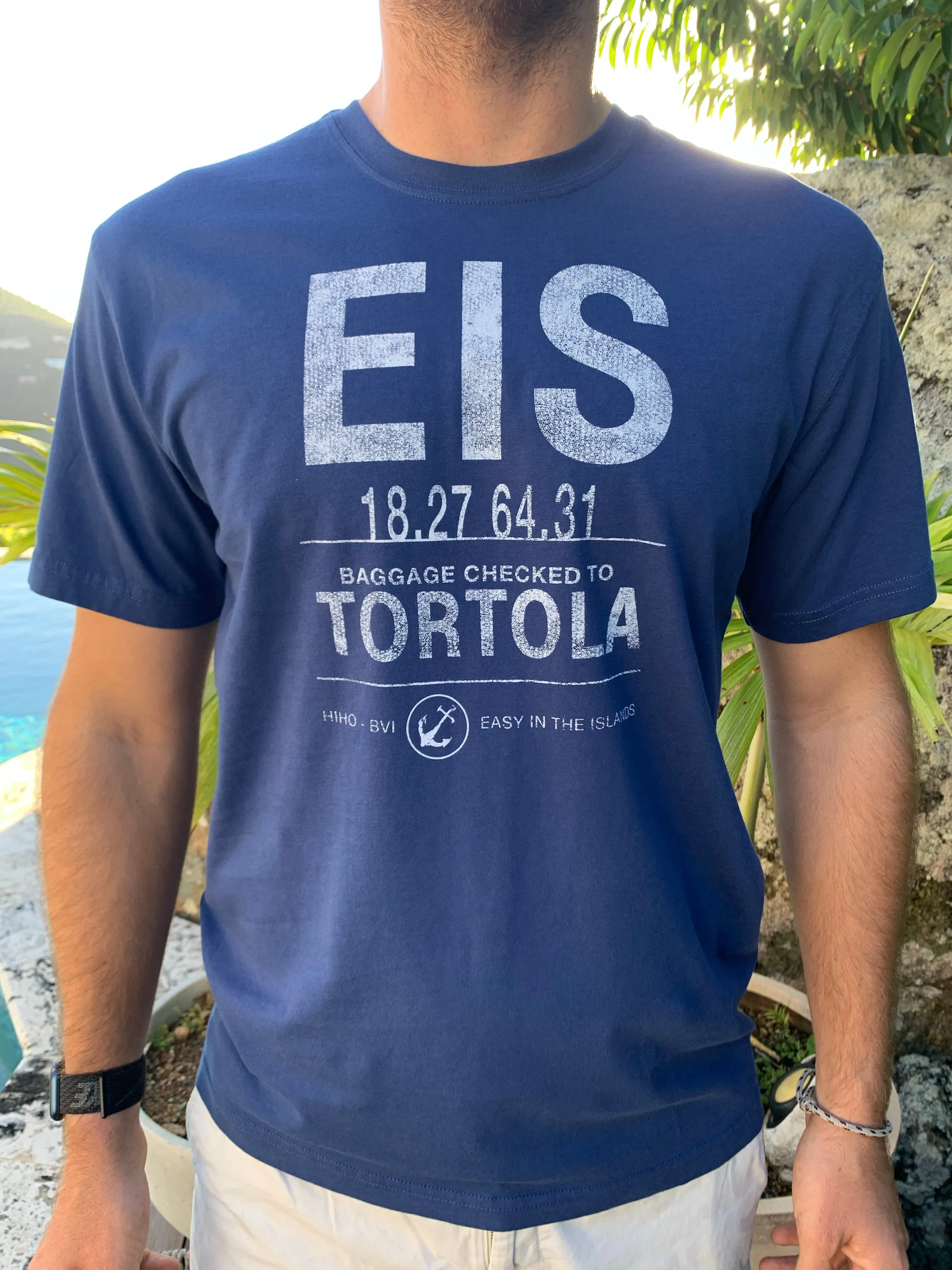 EIS Airport Code T-Shirt - Racing Blue