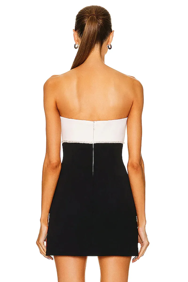 Elegance Bow Strapless Bandage Mini Dress