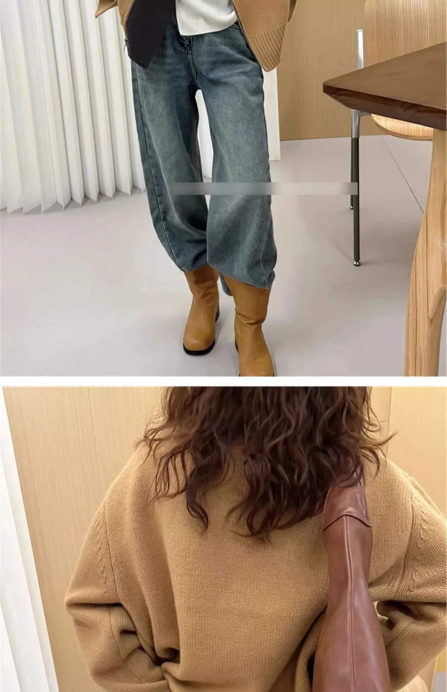 European turtleneck zipper 100% cashmere cardigan women's autumn and winter high-end loose thick wool knit sweater coat