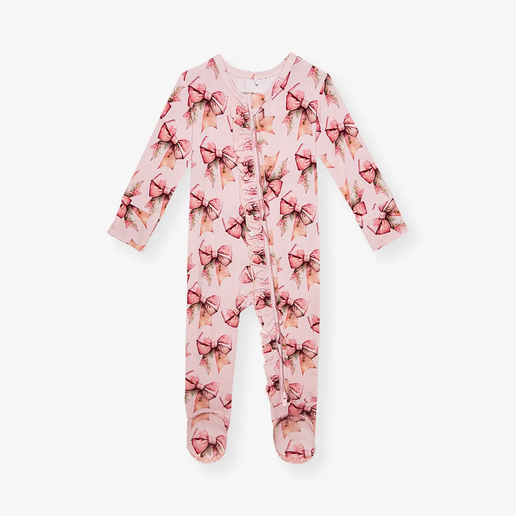 Everly Jane Footie Ruffled Zippered One Piece