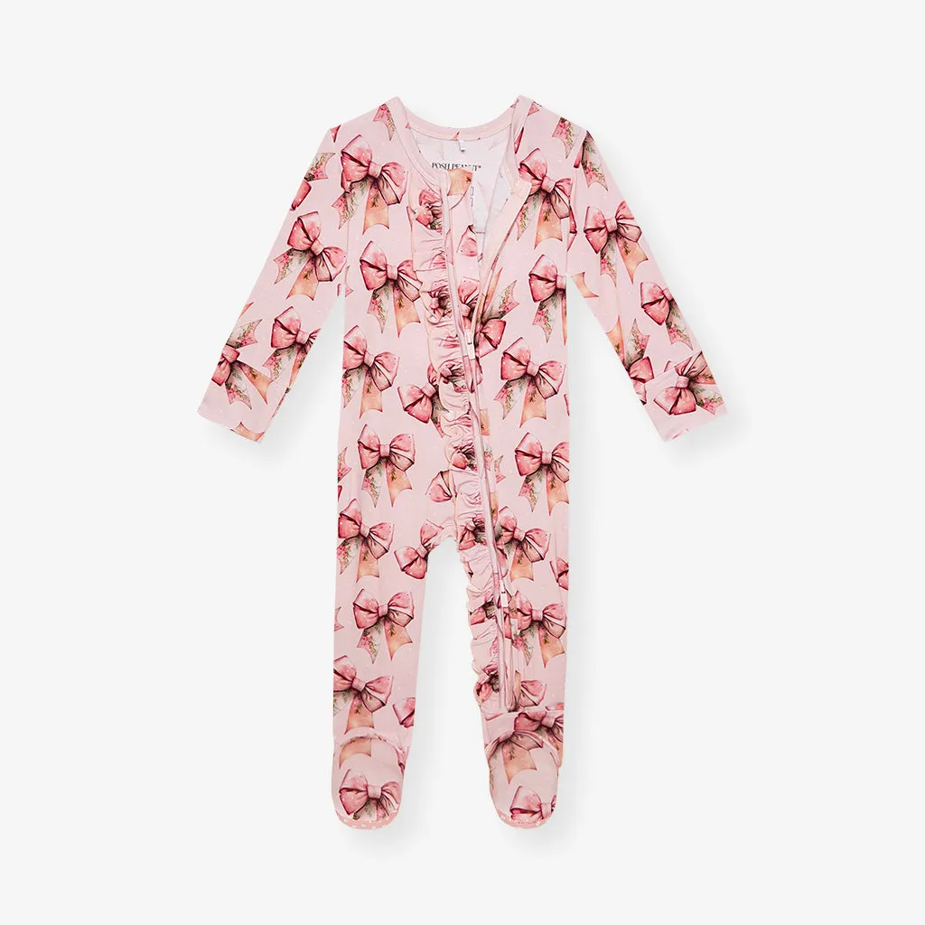 Everly Jane Footie Ruffled Zippered One Piece