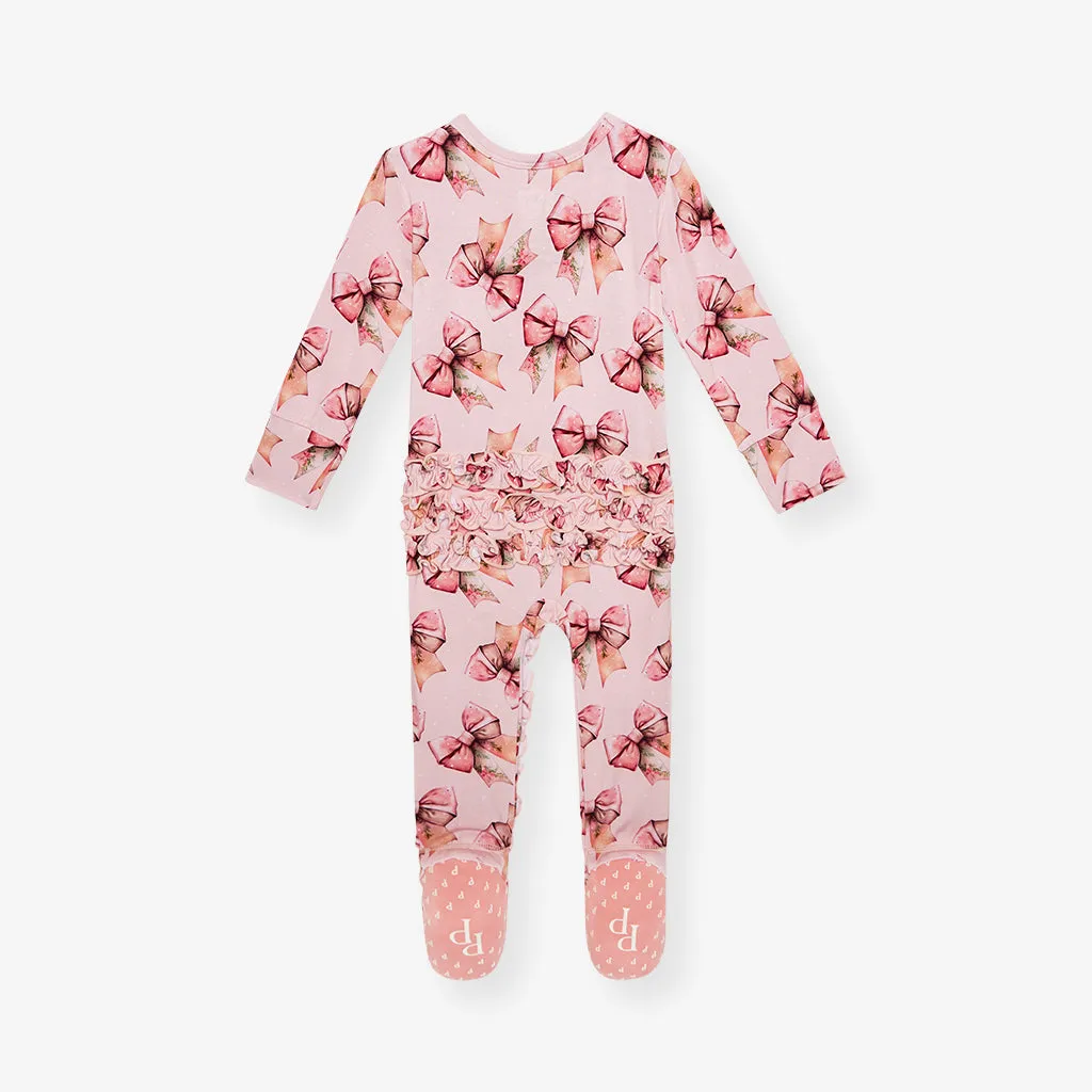 Everly Jane Footie Ruffled Zippered One Piece