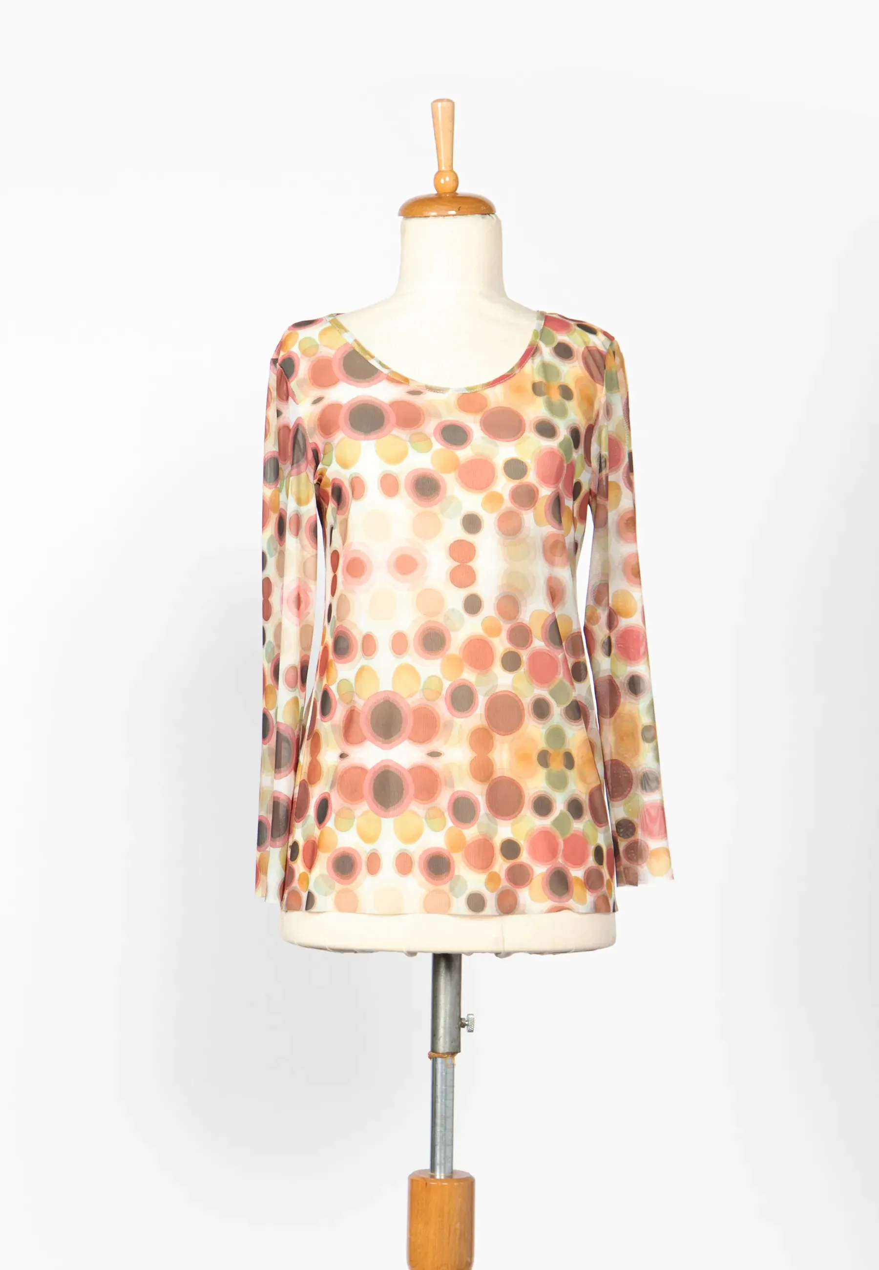 EVIE Printed mesh blouse