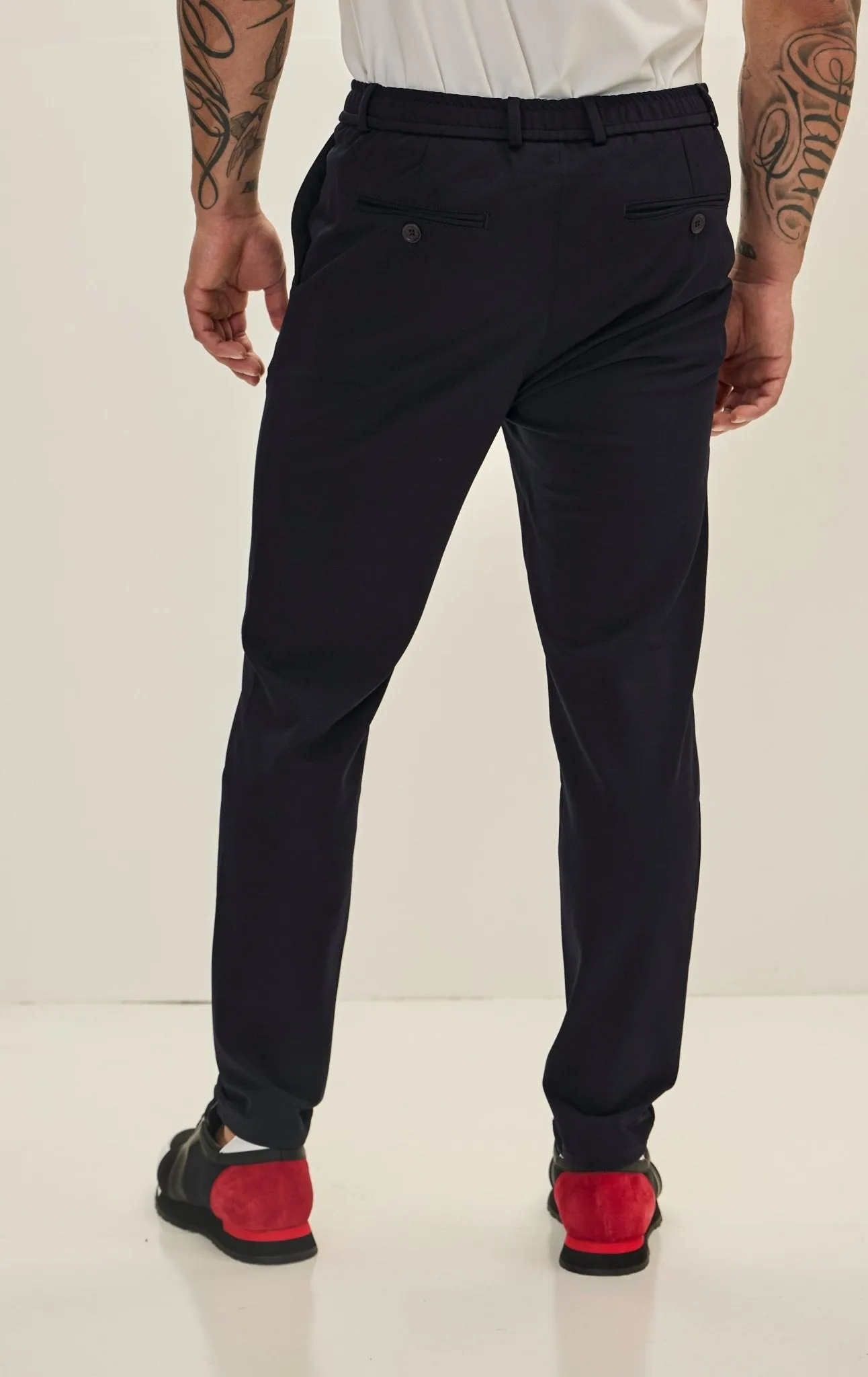 Fitted Casual Everyday Pants - Navy