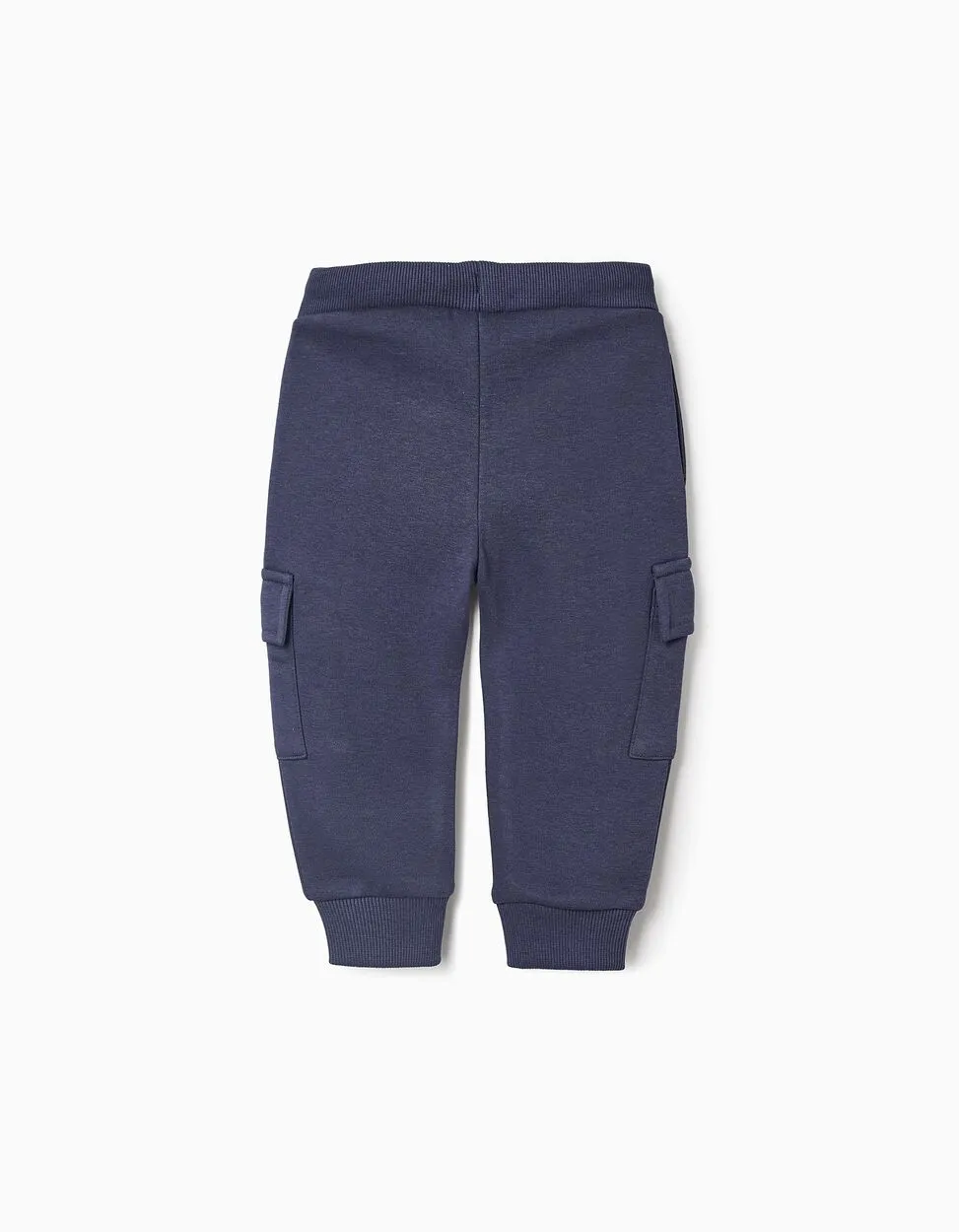 Fleece Joggers with Cargo Pockets for Baby Boys, Blue