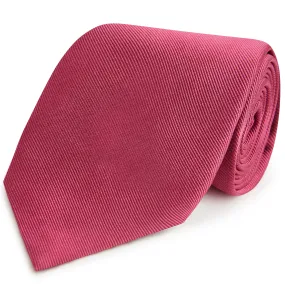 Fuscia Plain Heavy Twill Woven Silk Tie