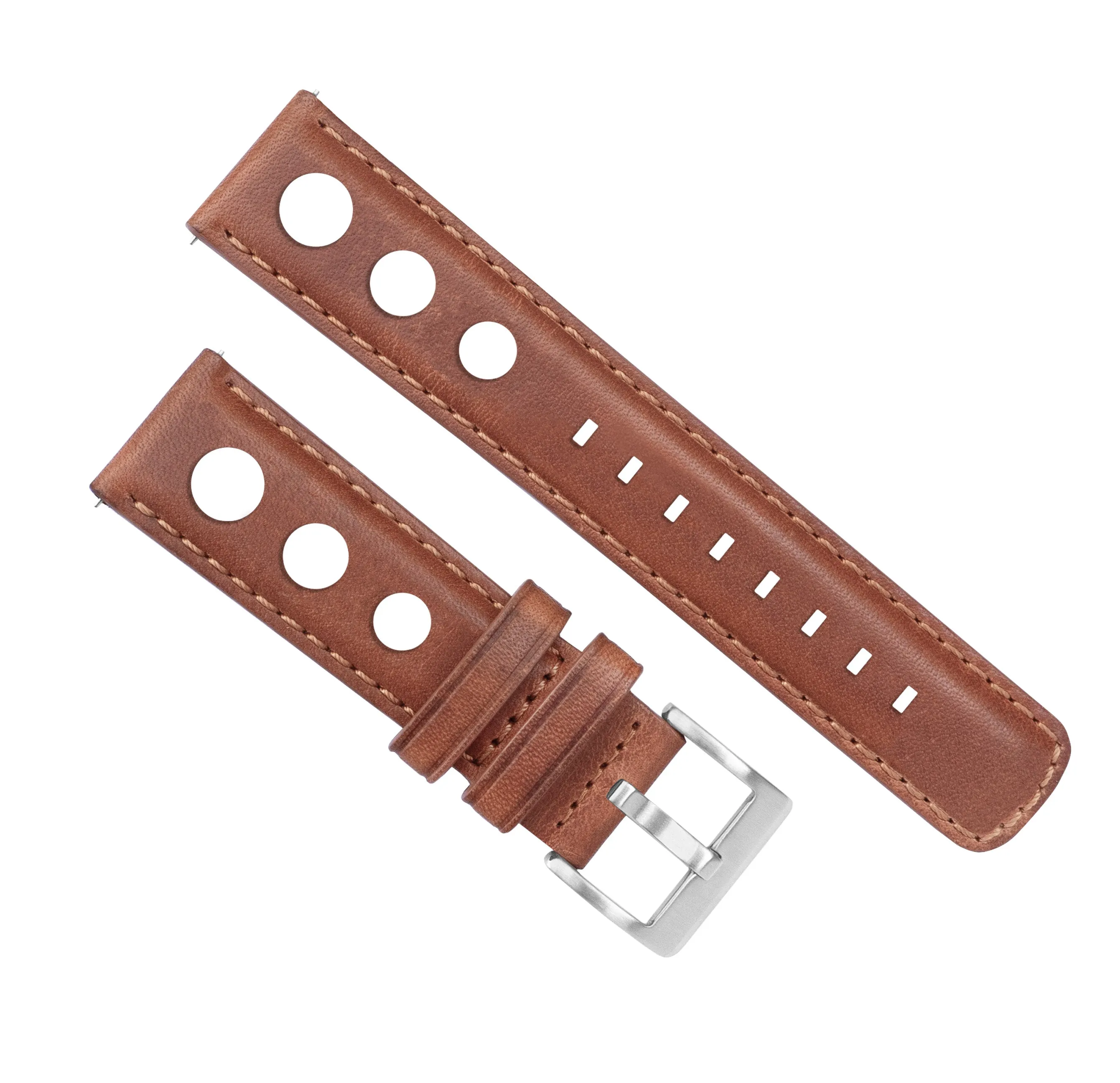 Gear Sport Rally Horween Leather Caramel Brown Watch Band