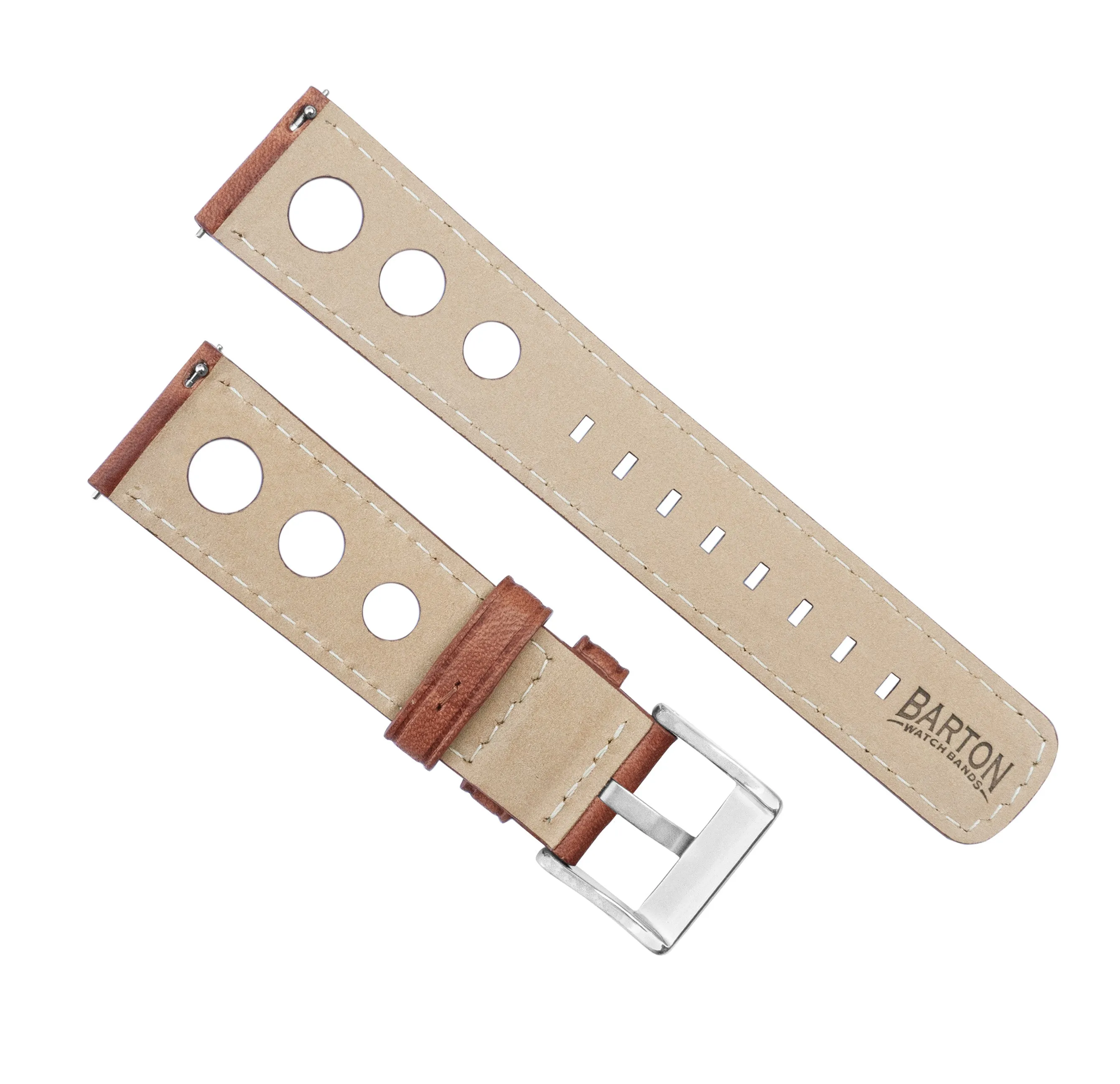 Gear Sport Rally Horween Leather Caramel Brown Watch Band