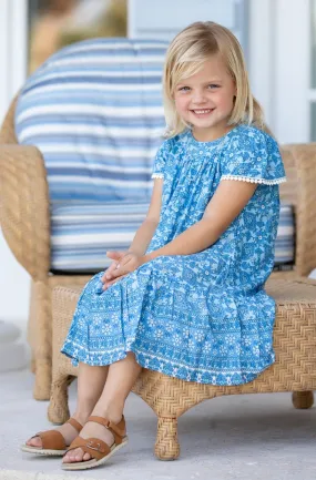 Girl's Ellie Dress / Dockside Blue