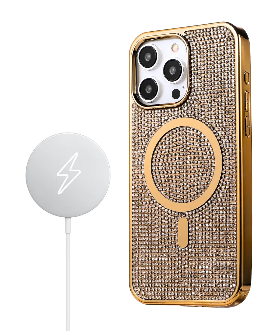 Gold Crystal Glam MagSafe Phone Case