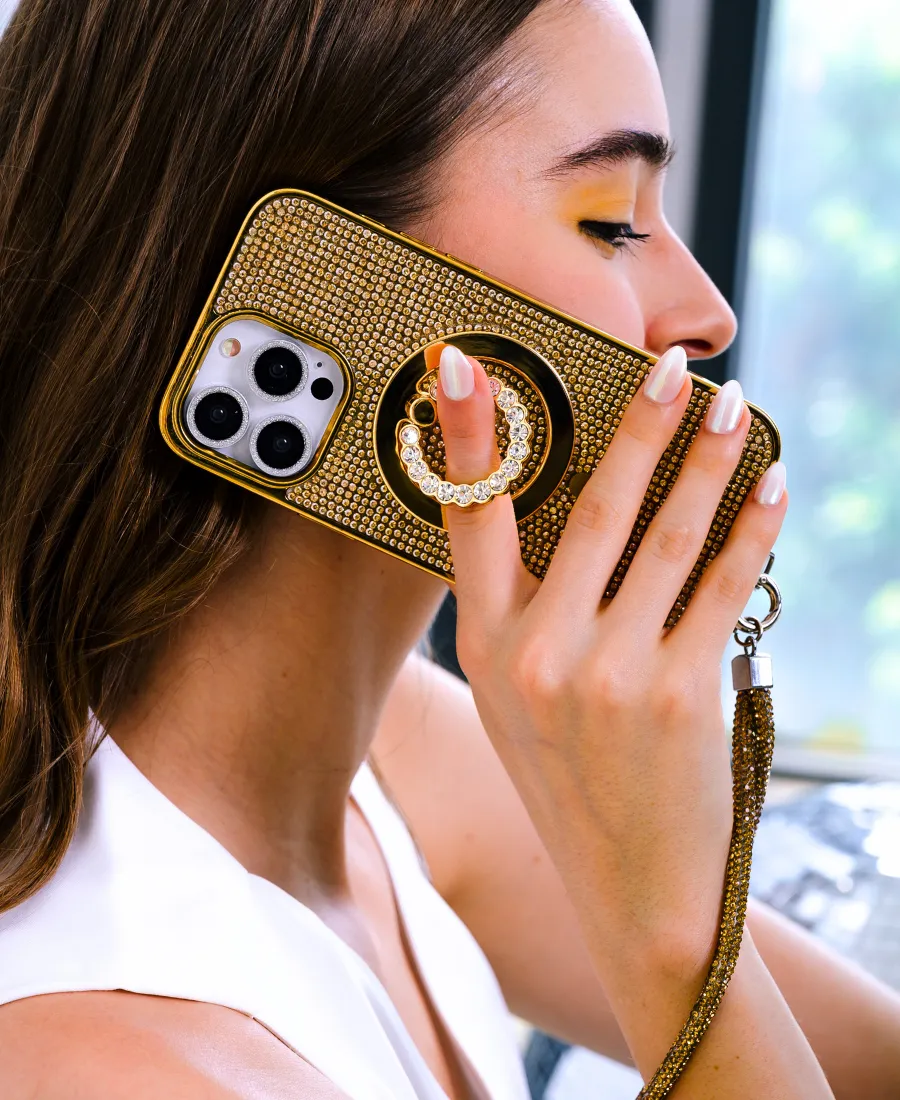 Gold Crystal Glam MagSafe Phone Case