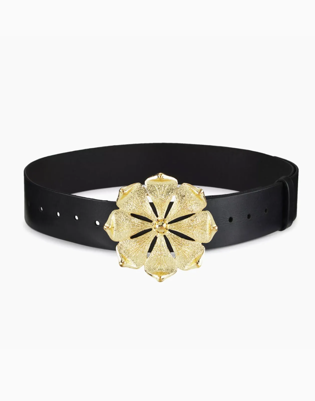 Gold Flower Buckle Belt