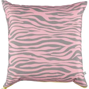 Grey & Pink Zebra Print Cushion