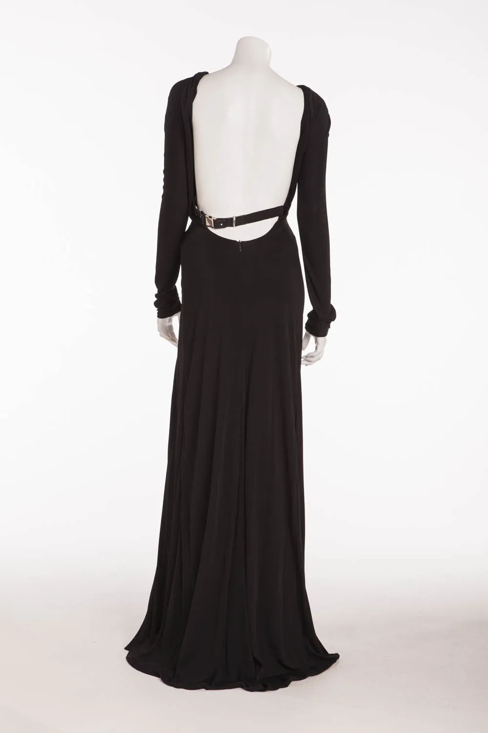 Gucci - Long Sleeve Black Backless Dress - IT 42