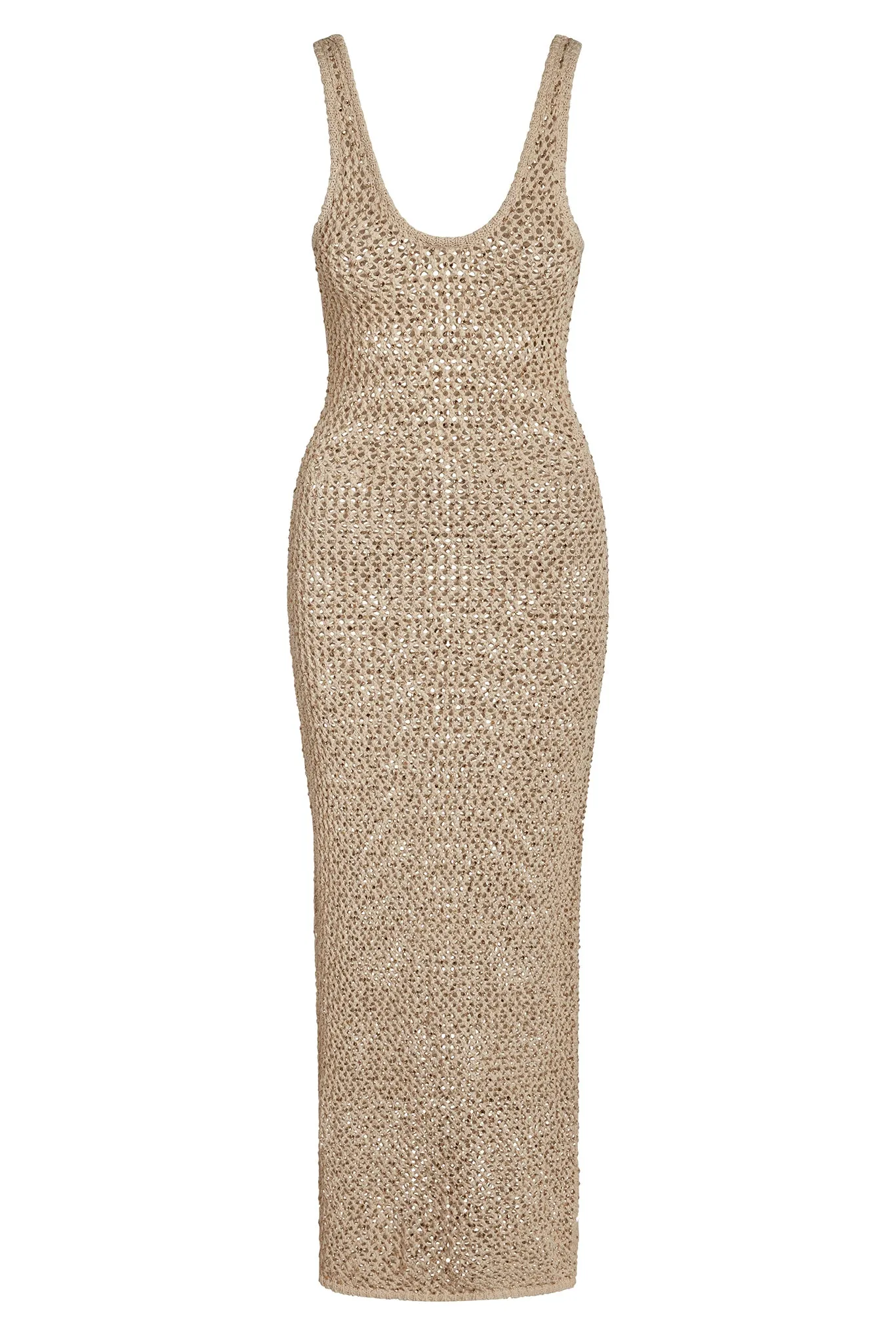 Hamptons Dress - Champagne Diamond Crochet