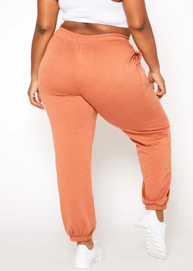 HI Curvy Plus Size Women Essential Jogger Pants With Pockets